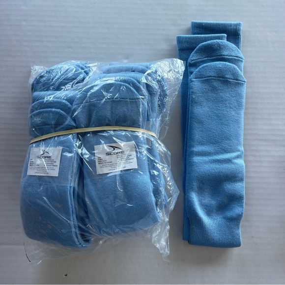 New Score Light Blue Soft Ball Socks . - Picture 3 of 5